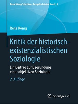 cover image of Kritik der historisch-existenzialistischen Soziologie